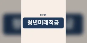 청년미래적금 2027 개편, 현행 청년미래적금 구조 요약