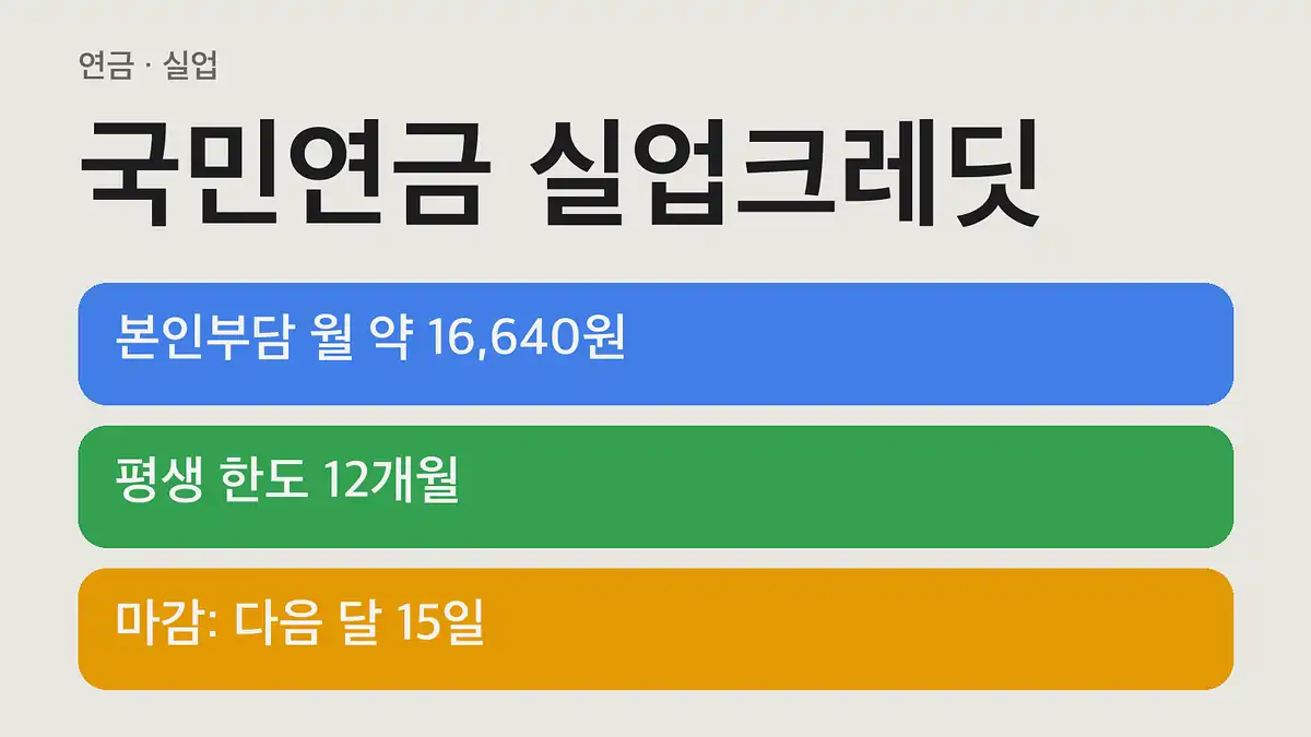 국민연금 실업크레딧 처리 5단계