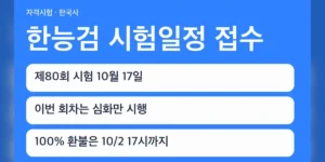 한능검 시험일정 접수, 먼저 결정할 것: 필요한 급수와 인정 마감일