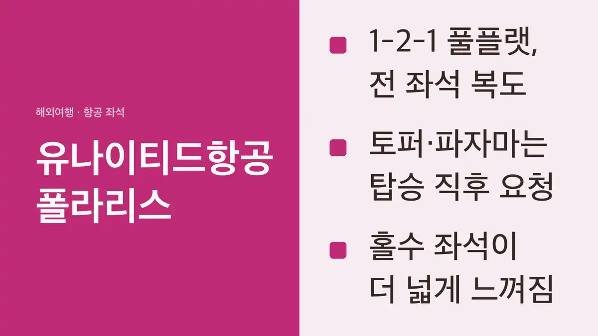 유나이티드항공 폴라리스 기본 구성