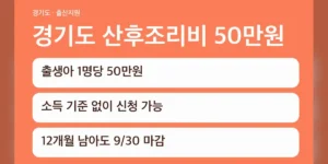 경기도 산후조리비 50만원 신청방법, 대상 여부 판정표