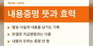 내용증명 뜻: 우체국이 증명하는 것과 증명하지 않는 것