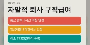 자발적 퇴사 구직급여, 원칙과 예외, 먼저 구분하면