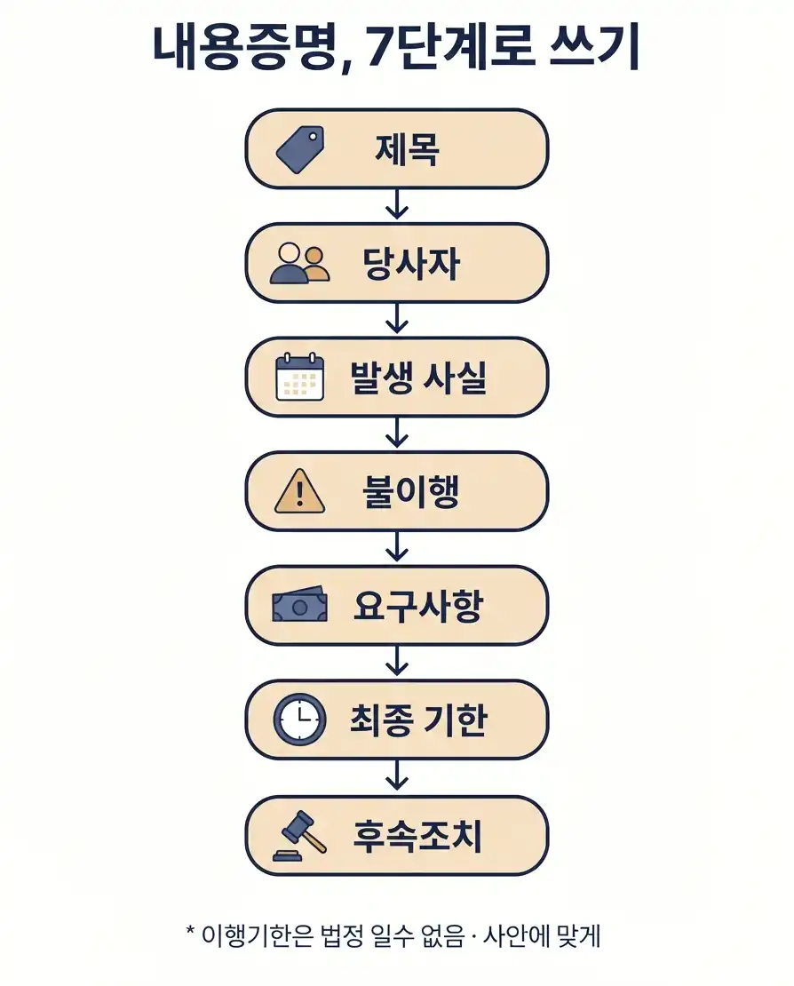 내용증명 작성방법 문서 순서