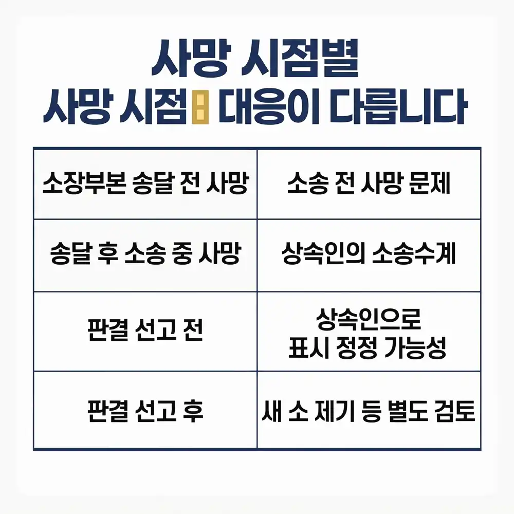 당사자표시정정신청서 시점별 정리표