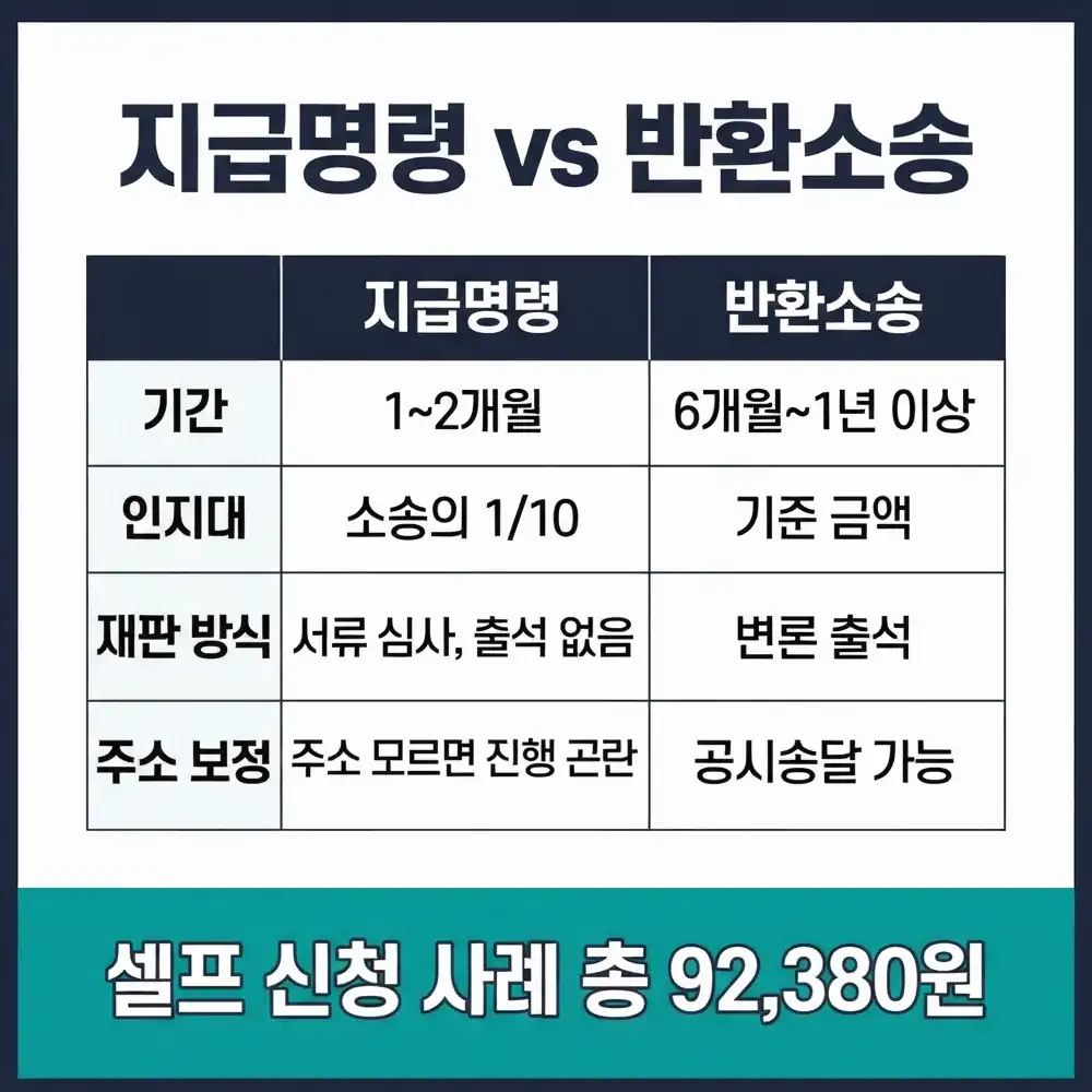 전세금반환소송 지급명령 지급명령 절차와 기한