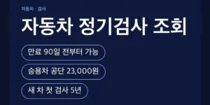 자동차 정기검사 조회 사이트