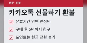 카카오톡 선물하기 환불 권한과 기간