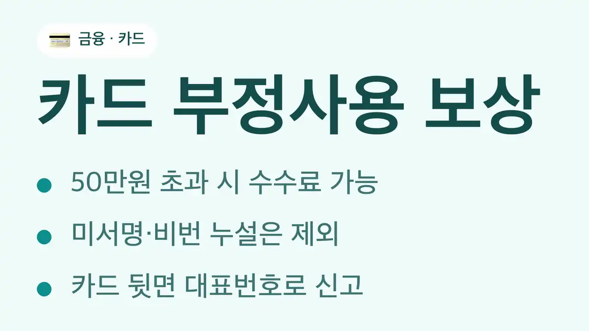 카드 부정사용 보상 받으려면 이 순서로 신고