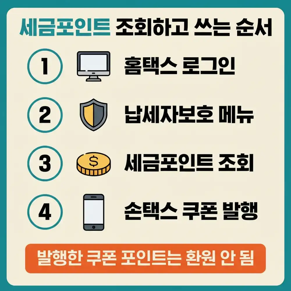 세금포인트 조회 방법