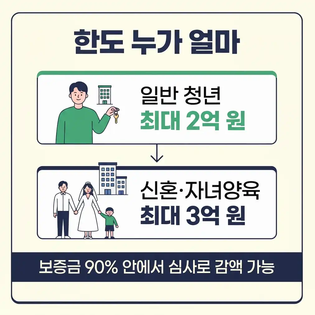무주택 청년 특례전세보증 한도는 얼마까지 나오나요