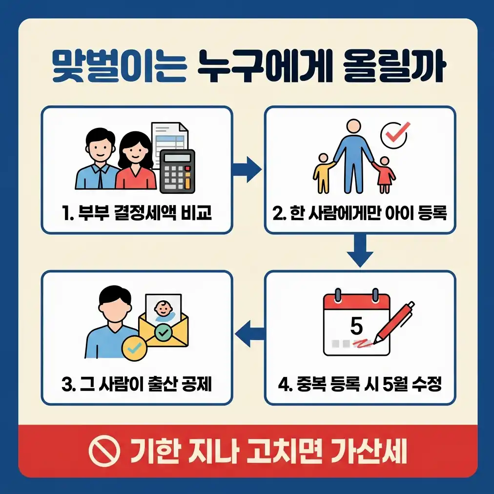 출산 세액공제 맞벌이 부부는 누가 받나